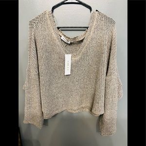 Cropped off the shoulder sweater